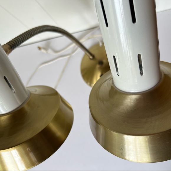 Vintage RARE Mid Century Modern Double Gooseneck Lamp - Picture 9 of 16